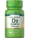 Nature's Truth D3 Vitamin 10.000 IU Softgels Supplement | 100 Count | High Potency Formula | Non-GMO ve Gluten Free
