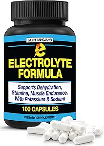 Electrolyte Formula Συμπληρώματα - σταματά Cramping Fast - 100 Easy to Swallow Salt Capsules with 12 Ingredients from Natures Best Sources - Keto Friendly and Sugar Free!