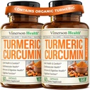 Turmeric Curcumin Supplement with Black Pepper Extract - High Potency Organic Turmeric 1200 mg &% 95 Curcuminoids for Joint & Digestive Health - Ortak Destek Supplement - 60 Curcuma Capsules - 2 Pack