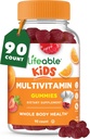 Lifeable Kids Multivitamin Gummies | Great Tasting Multivitamin for Kids | with Vitamins A, C, D, E, B6, B12, çinko, Biotin, Folic Acid, Iodine, Niacin | Genel Vücut Sağlığı | 90 Gummies