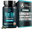 Premium Stem Hücresi 1000 mg (120 Caps) Boost Immunity, Joint Soreness'i azaltır, Spirulina & Chlorella ile birlikte Doğal Anti-Aging & Longevity, Celulas Madre Health Formulaity,