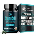 Premium Stem Hücresi 1000 mg (120 Caps) Boost Immunity, Joint Soreness'i azaltır, Spirulina & Chlorella ile birlikte Doğal Anti-Aging & Longevity, Celulas Madre Health Formulaity,