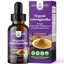 USDA Organic Ashwagandha Liquid Drops - Ashwagandha Root Extract for Stress and Mood Support - Yetişkinler için Pure Adaptogen Drops - Alkol Özgür Herbal Tinctures for Rest - 30 ml Şişe