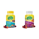 Culturelle Kids Probiyotik Gummies for Ages 2+ - Peach-Orange & Karma Berry Flavors & Daily Probiyotik for Kids + Veggie Fiber Gummies (Ages 3+) - 60 Count - Digestiveive