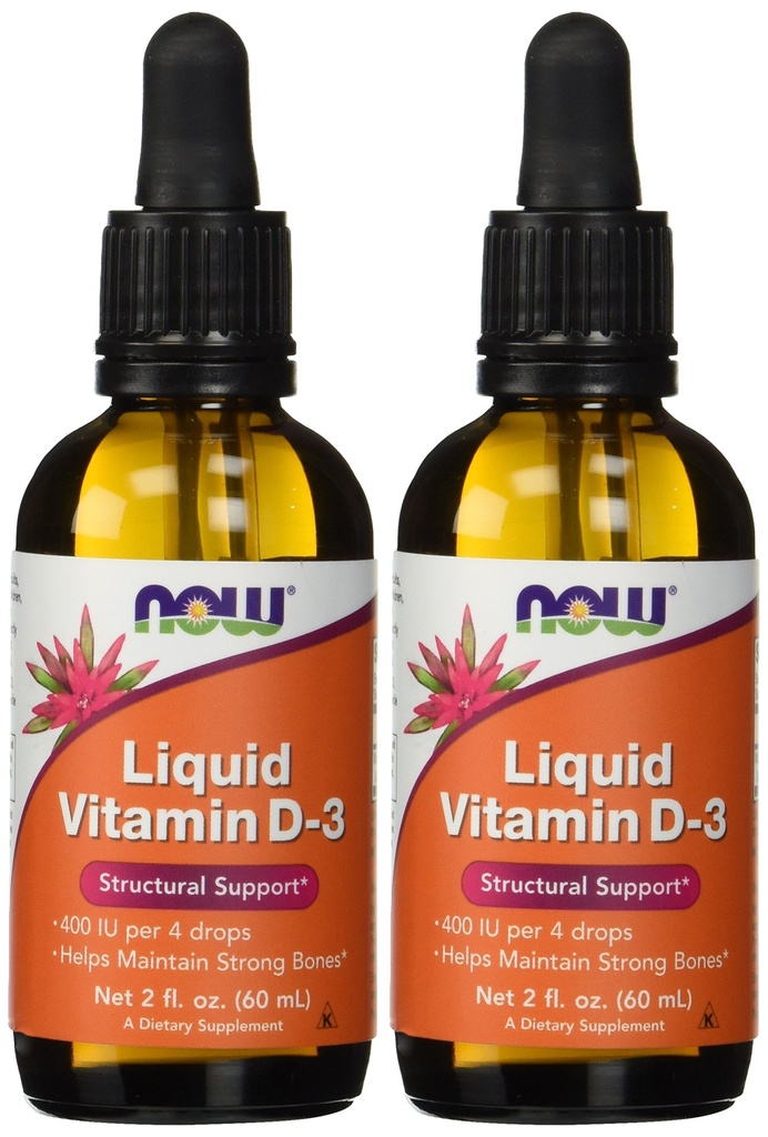 Şimdi Gıdalar Tamamlar, Sıvı D-3, Güçlü Bones*, Yapısal Destek*, 2Ounce