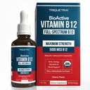 BioActive Vitamin B12 5000 mcg | Contains 3 BioActive Forms B12 Plus Metilfolate Copha - Me12, Adenosyl B12 & Hydroxy B12 | Sublingual Form, Berry Flavor, Organik, Vegan (60 Hizmet)