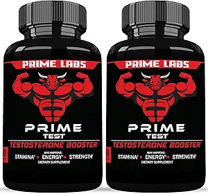 Prime Labs Testosterone Supplement for Men (2-Pack) - Stamina, Endurance, Energy, & Strength - Men's Testosterone Booster & Workout Supplement - 120 Caplets