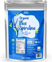 Organic Blue Spirulina Powder Superfood Supplement - 5LB Bulk - Odorless - Vegan, Non GMO, Gluten-Free, Dairy-Free, Brilliant Blue Food Coloring - Pure Water Extracted