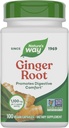 Nature's Way Ginger Root, Discovers Digestive Comfort*, 1,100 mg Per 2Capsule Service, Non-GMO Project  Valid, Vegan, 100 Capsules