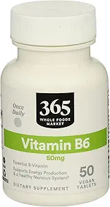 365 by Whole Foods Market, Vitamin B6 50Mg, 50 Count (Pack of 2)