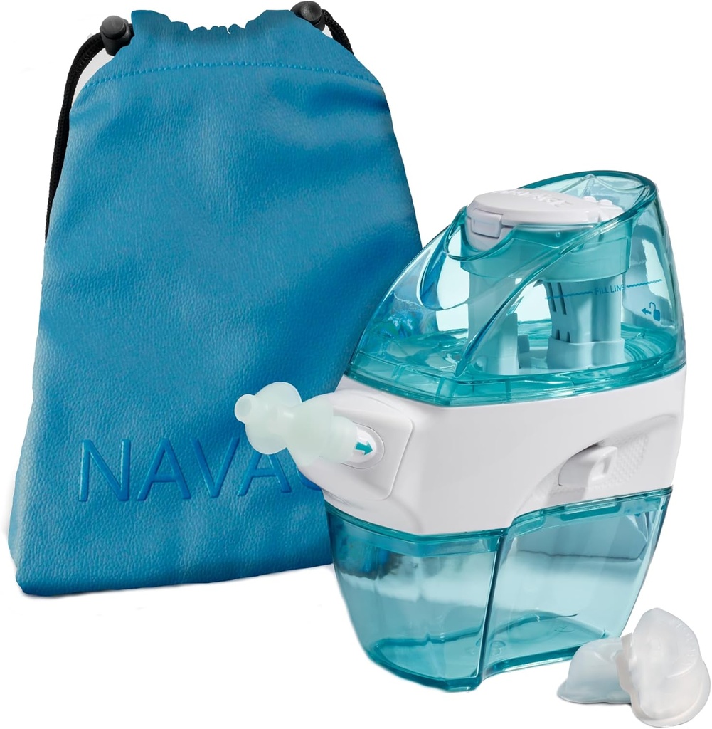 Navage Travel Sche - Nasal Irrigation System - Saline Nasal Rinse Kit 1 Nose Clean, 30 Salt Pods ve Sky Blue Travel Bag