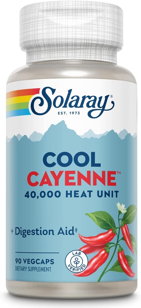 Solaray Cool Cayenne, 90 κάψουλες