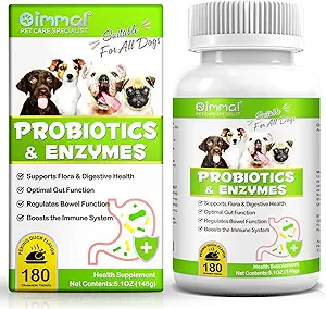 Köpekler için probiyotikler, 180 Chews Dog Probiyotiks ve Digestive Enzymes, Gut Health'i Bowel Desteği için teşvik eder, Immunity Health