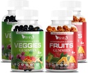 VITINITY Made with Real Fruit and Real Veggie Gummies - Superfood Sebze Vitamin Supplement for Women,Men & Kids - With Daily Health (60-Day Supply)