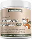 Wonder Paws Immune Support Mushroom Powder for Dogs – Βιολογικό Mushroom Complex for Immunity, Cognition, Cellular Health, Longevity - With Turkey Tail Mushroom for Dogs, Reishi & Lions Mane – 90 Scoops