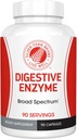 Silver Fern Brand Ultimate Digestive Enzyme Supplement - 1 Şişe = 90 Capsules - Yüksek Potency, Multi Enzyme - Digestive Comfort & Food Tolerance - Hemicullulase, Peptidase, Malta, More
