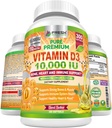 Taze Sağlık Vitamini D3 10000 İ (250 C) Ekstra Virgin Zeytinyağı ile - Immune Desteği - Ortaklar için 300 Softgels, Bone, Muscle & Mood Health - Non-GMO D Supplement