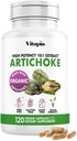 Vitapia Organik Artichoke Extract Supplement - Liver Cleanse Detox & Tamir, Liver Health, Digestion, Antioksi Support - 120 Vegan Capsules, Non GMO, Gluten Free