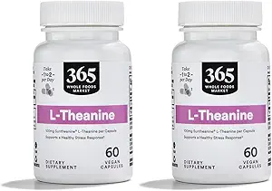 Tüm Gıdalar Pazarı, L-Theanine 100 mg, 60 ct (Pack of 2)