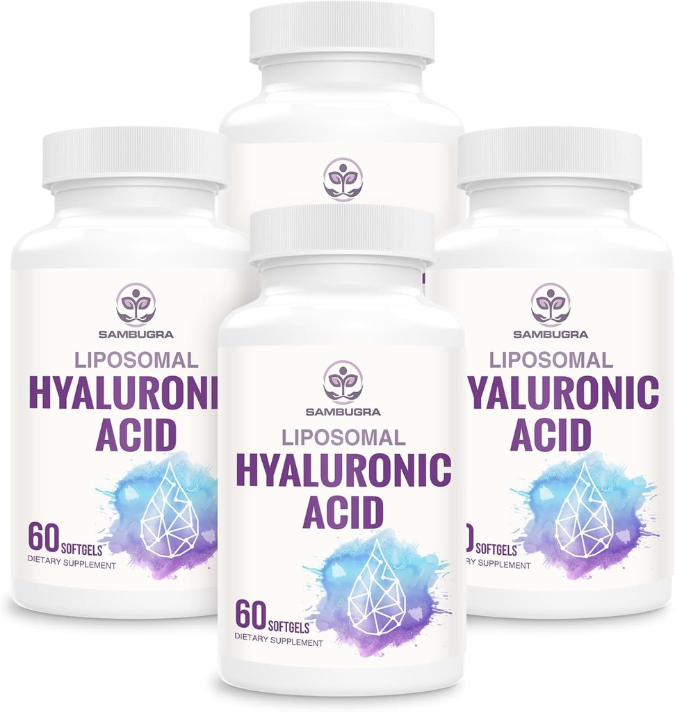 Liposomal Hyaluronic Acid 1000 mg, Yüksek BiyoavailabilityHyaluronic Acid Capsules, Diyetsel Supplement Support Skin ve Bones, 240 Capsules (Görünge 4 )