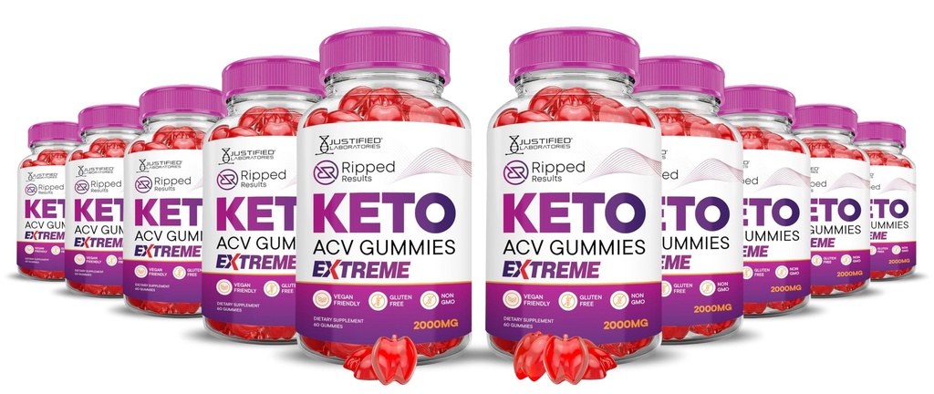 (10 Pack) Rippped Results Keto ACV Gummies Extreme 2000MG Rippped Results Keto Gummies Apple Cider Vinegar Formed with Pomegranate Beet Buice Powder B12 Vegan Non GMO 600 Gummys