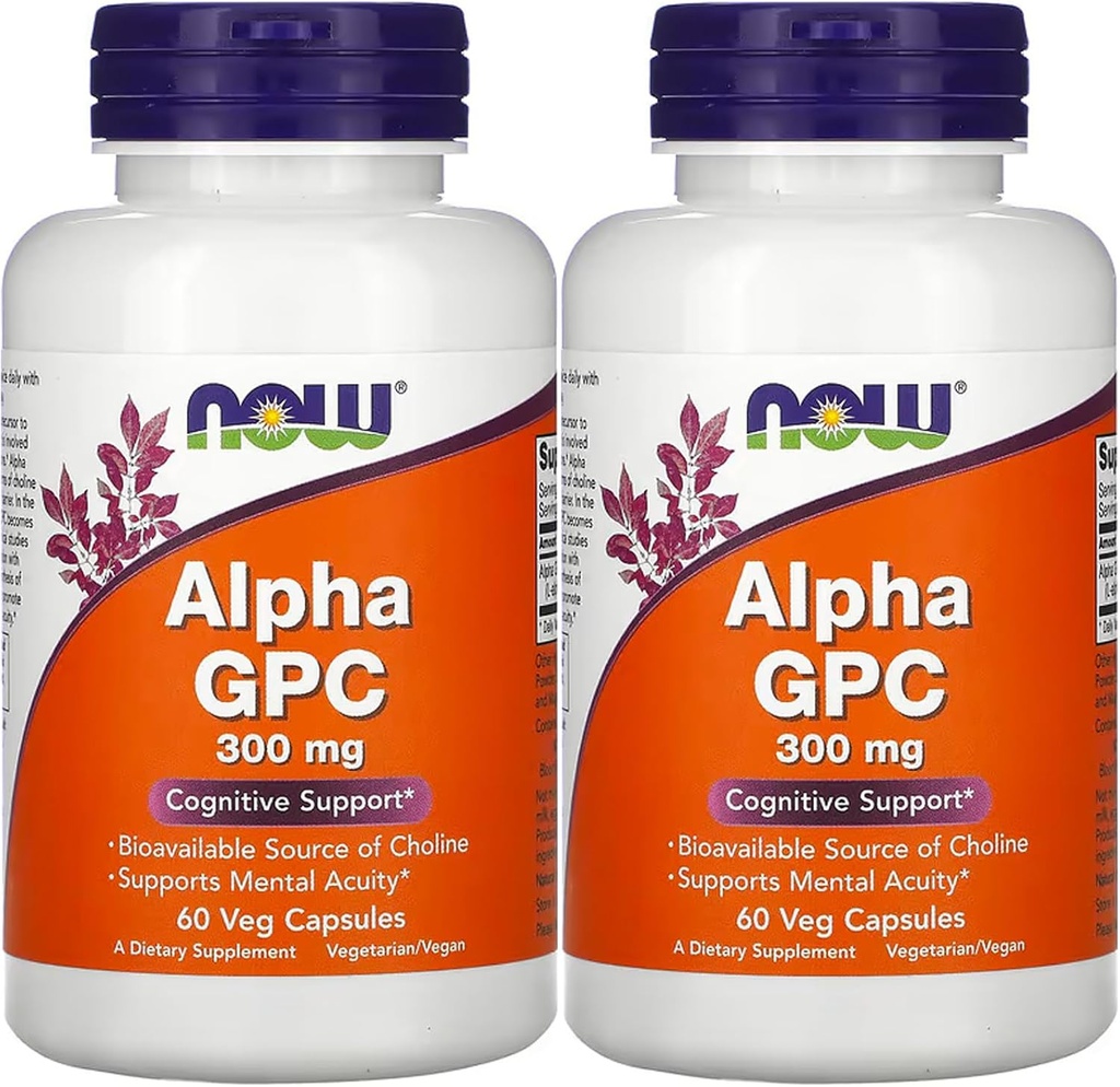 Şimdi Gıdalar Alpha Gpc 300 mg, 60 Veg Caps (Pack of 2)