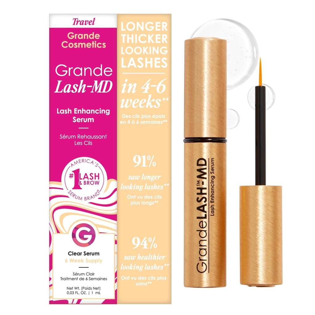 Grande Cosmetics GrandeLASH-MD Lash Enhancing Serum - Peptide & Vitamin Uzuner, Tier, Fuller Lashes - Ophthalmolog Test Edildi, Cruelty-Free