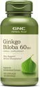 GNC Herbal Plus Ginkgo Biloba 60mg Supplement, Vegetarian, Supports mental Sharpness, 100 Hizmet