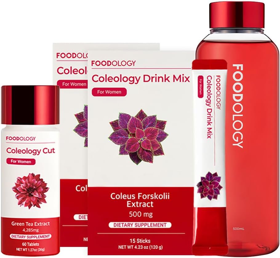 GIDAOLOGY Redbottle 1-Month Comb/Coleology Drink Mix(2ea) & Coleology Cut(1ea) & Water Şişe (1ea)