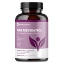 Pure Resveratrol Supplement - Ekstra Kuvvet 600 mg Trans-Resveratrol Per Serve - Kalp, Bilişsel, Immune Health Support - Purified & Bio available - 60 Vegan Caps