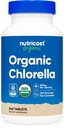 Nutricost Organic Chlorella 500mg, 240 δισκία - Χωρίς γλουτένη, μη ΓΤΟ