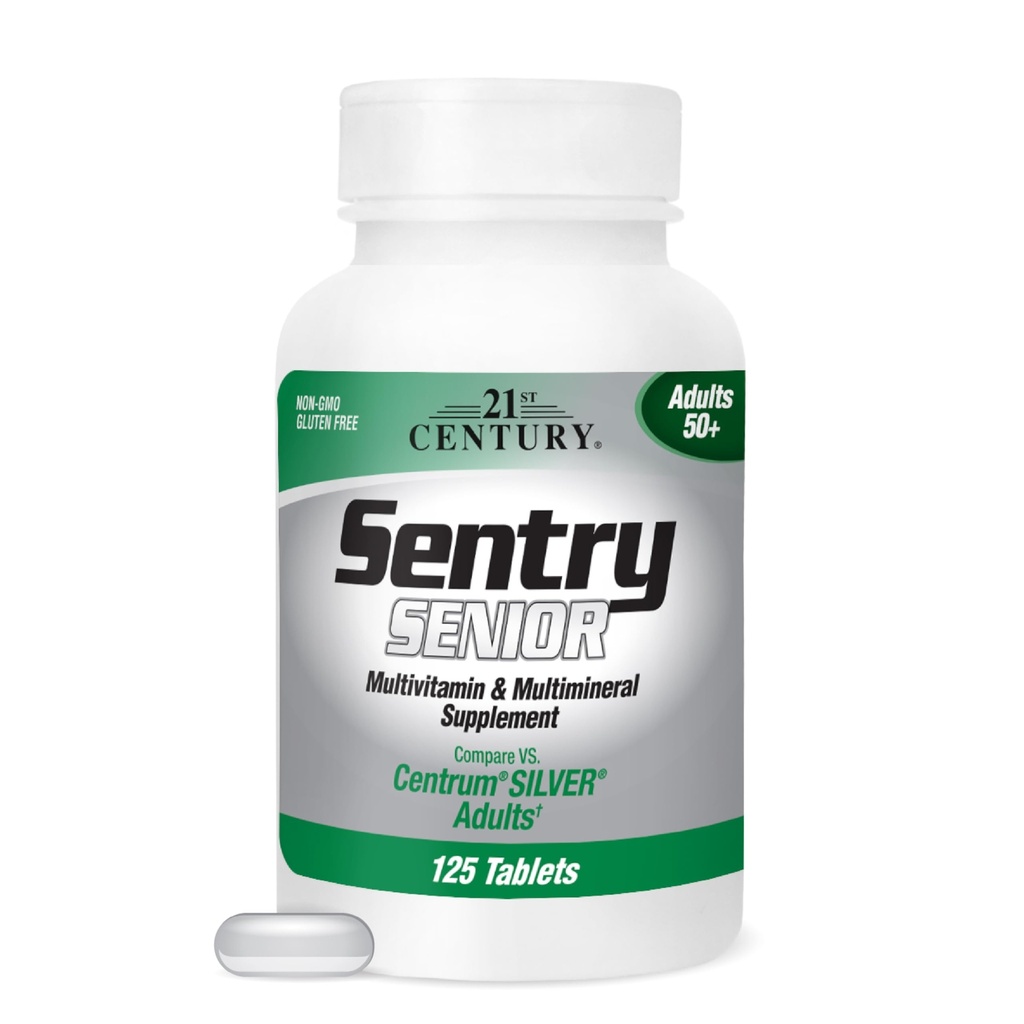 21ος αιώνας Sentry Senior Tablets, 125- Count (22390)