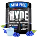 PROSUPPS Bay Hyde Max Pump Pre Workout Toz - Stim-Free Preworkout Supports Blood Flow, Muscle Volume & Endurance - Caffeine-Free Nitric Fitness Gym & Fitness Supplements (Mavi Razz, 20 hizmet)