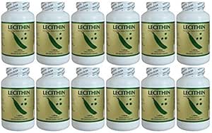 Lecithin 1200 mg, 200 Softgels (12 Pack)