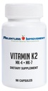 Natural K2 MK4 Plus Vitamin K2 MK7 Yüksek Lisans 15,000 MK-4 + 6006 MK-7 Bone and Arterial Health Vegi-Capsules Soy-Free