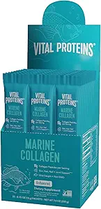 Vital Proteins Marine Collagen, Wild-Caught, Μη ΓΤΟ Έργο Επαληθευμένο, Άγευστα Stick Packs (10g) (Box of 20)