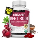 Organik Arıt Kök Toz Tabletleri - 2040 mg Doğal Nitrik Yardımcılara Destek, Enerji, Siyah Pepper Daha İyi Aborpsiyon, Non-GMO, Erkekler için 90 Tablet
