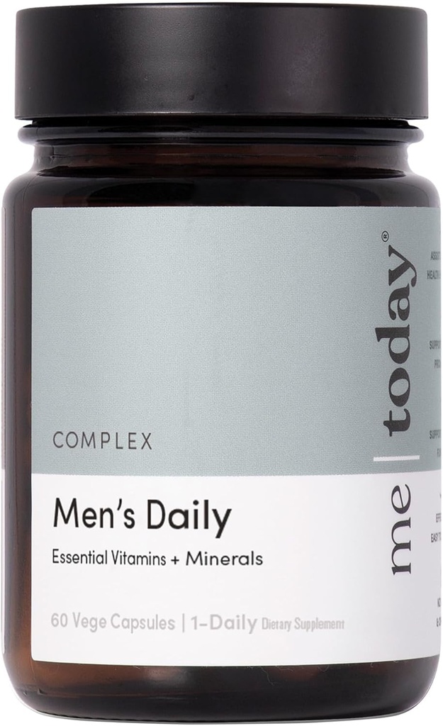 me today Multivitamin for Men, Mineral Supplements with 27 Vitamins, Minerals and Herbs, Including D, C, A, B, Biotin and Zinc, Vegetarian | General Health Supplements | 60 Capsules