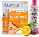 Aurora Nutrascience Mega Liposomal Vitamin C 32 Paket + Vitamin D3/K2 Şişe Grafik - Immune Support & Cognitive Health için Tamam - 32 Her Şeye Hizmet Ediyor