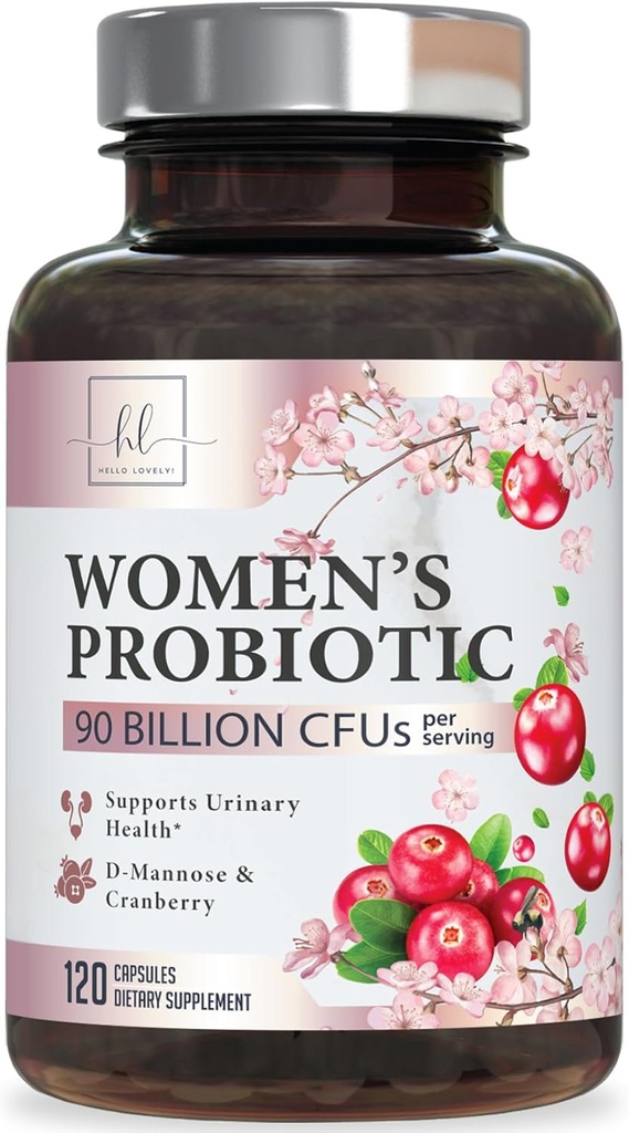 Probiotics for Women Digestive Health Support - 90 Billion CFU Γυναικείο Προβιοτικό, 16 Strains, Cranberry, Κολπικό Προβιοτικό με Πρεβιοτικά, PH, Ανοσοποιητικό, Ουρολοίμωξη, & Γυναικεία Υποστήριξη Υγείας, 120 Κάψουλες