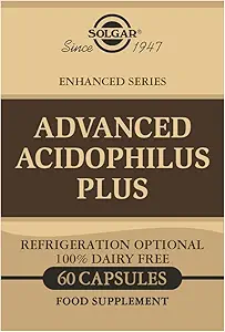 Solgar Advanced Acidofilius Plus, 60 Sebze Kapsülleri - Sağlıklı Intestinal Flora - 500 Milyon Mikroorganizm Odada - Gluten & Dairy Free - Vegetarian - 60 Hizmetler