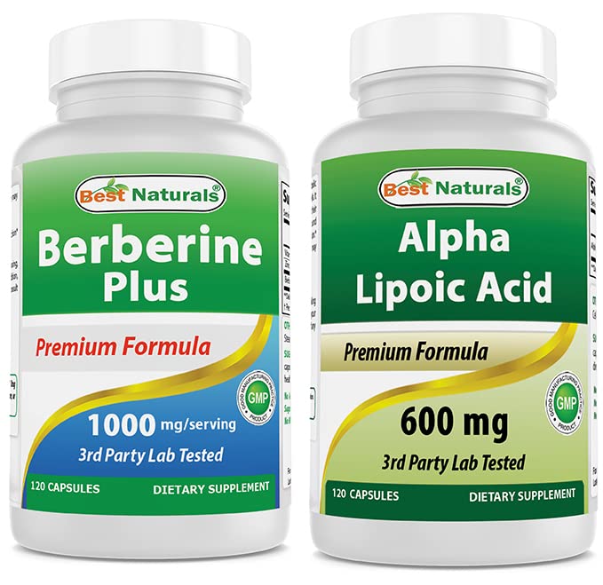 En İyi Doğallar Berberine Plus 1000 mg & Alfa Lipoic Asit 600 mg