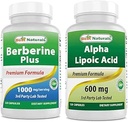 En İyi Doğallar Berberine Plus 1000 mg & Alfa Lipoic Asit 600 mg