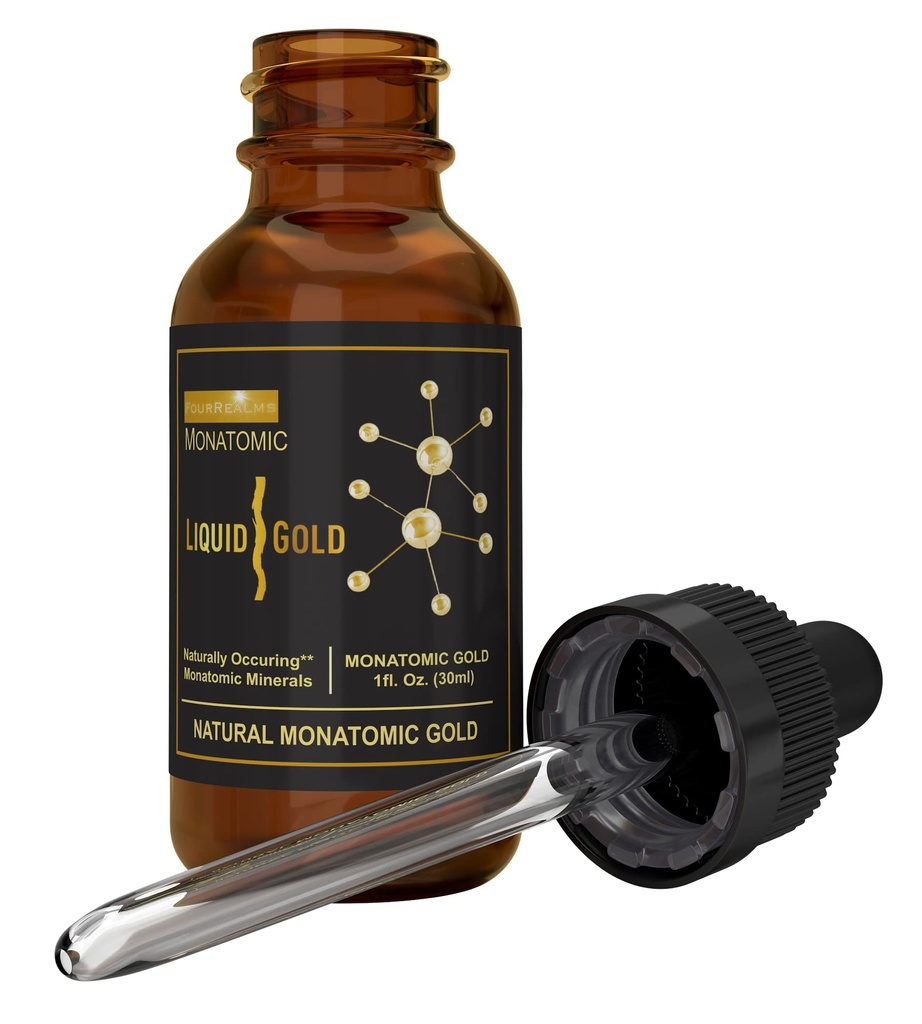 Ormus Monoatomic Gold Πλούσιο σε καθαρό M-State Ορυκτά & Λευκή σκόνη Χρυσό - Καθαρό 24k Gold - Trace Mineral Solution 1 oz