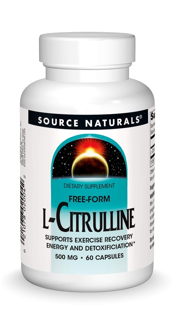 Source Naturals L-Citrulline - Egzersiz Kurtarma, Enerji ve Detoxification*, 500 mg - 60 Capsules