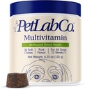 PetLab Co. 22 1 Dog Multivitamin - Support Dog's Immune Response, Skin, Coat, Ortaklar ve Genel Sağlık - Vitaminler A, E, D, B12, Mineraller, Antioksis - Chewable Pork Flavor - Ambalaj Vary