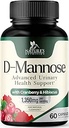 D- Mannose Supplement 1.350 mg με Cranberry & Hibiscus - Αποτελεσματική ταχεία δράση, Flush Οι προσμείξεις για τη φυσική κηλίδωση, ούρα Φυλλαδική υποστήριξη υγείας, για γυναίκες και άνδρες, μη ΓΤΟ, Vegan, 60 κάψουλες