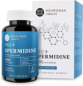 Nörogan Spermidine PRO Supplement Capsules - 50mg Per Servis, 60 Günlük Supply - Hücre Fonksiyonlar için Absorpsiyonunu Geliştirdi, Sağlıklı Ağlama - Buğday Germ Ekstraksiyon, Men & Women için Spermidine Supplements