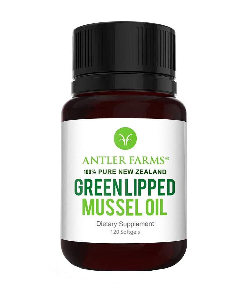 Antler Farms - 100% Pure New Zealand Green Lipped Mussel Oil, Equiv. to 12.500 mg, 120 Softgels - Güçlü 125:1 Ekstraksiyon, 2 Ay Supplygel