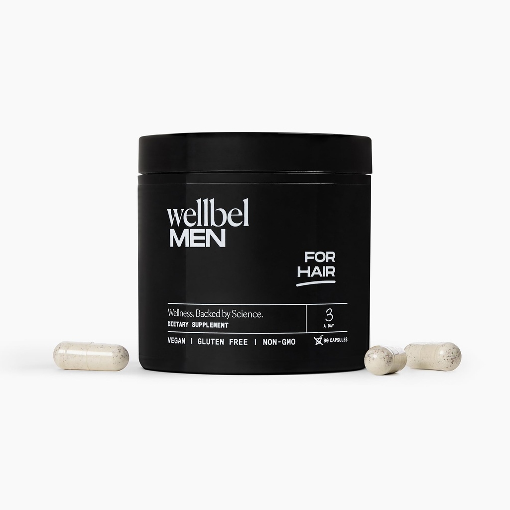 WELLBEL Erkekler Saç, Skin ve Nails, Vegan, Gluten Free ve Non GMO 90 Count